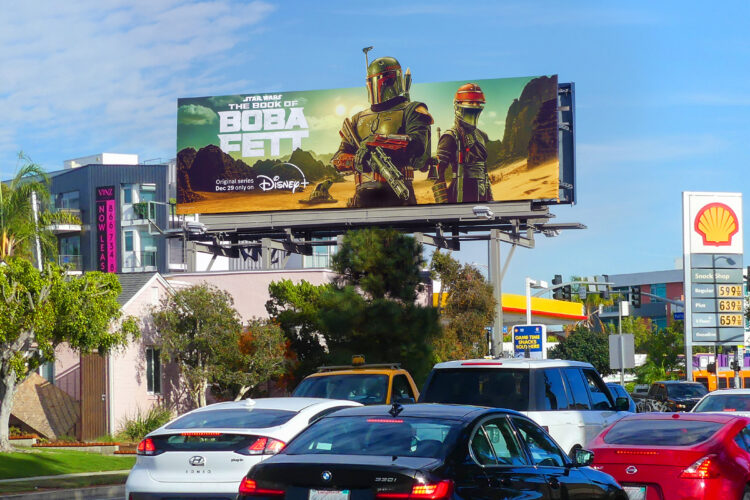 CCO printed bulletin billboards along the highway to LAX