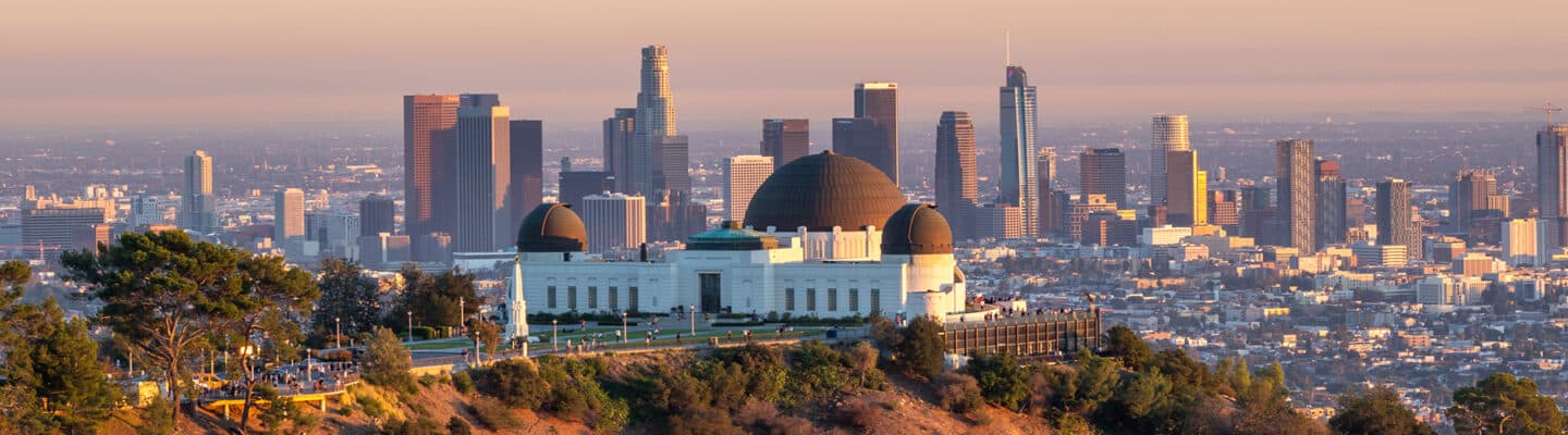 Clear Channel Outdoor reaches Los Angeles, California with the Griffith Observatory at sunset