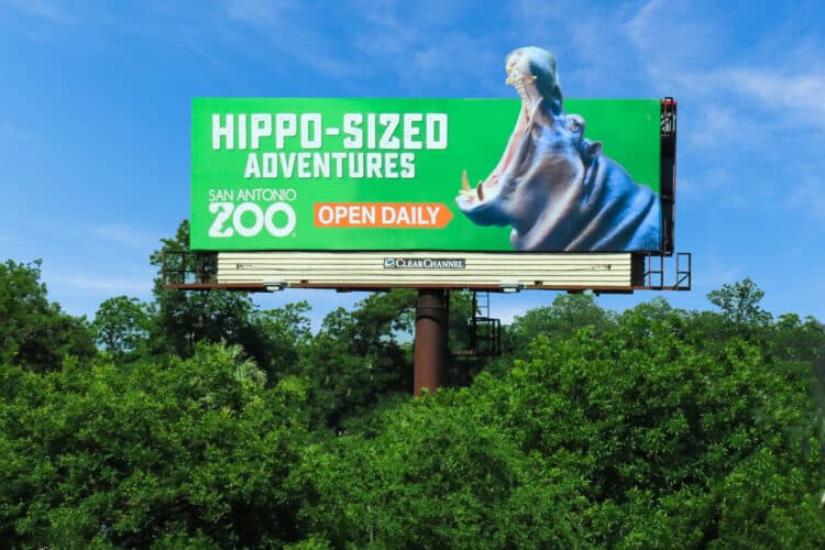 Clear Channel Outdoor DMA hippo billboard