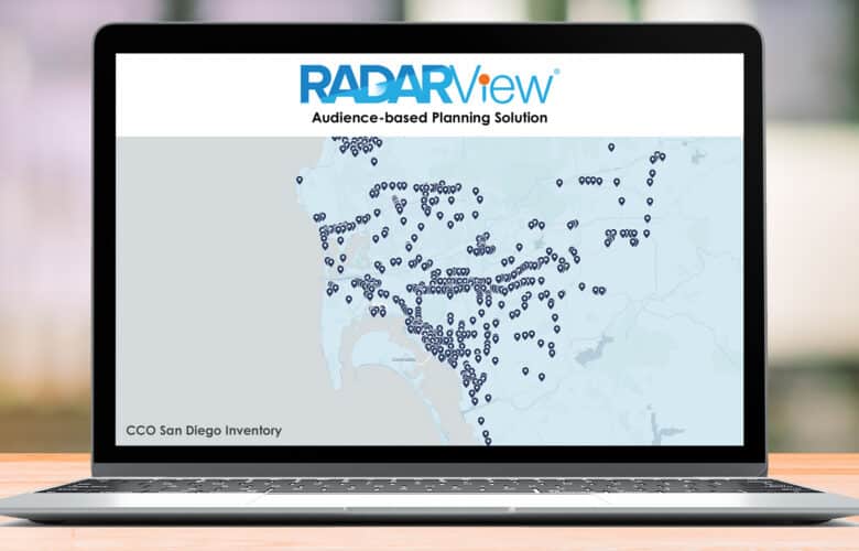 Content Aligned RV Coverage, RadarView graphic audience-based planning solution
