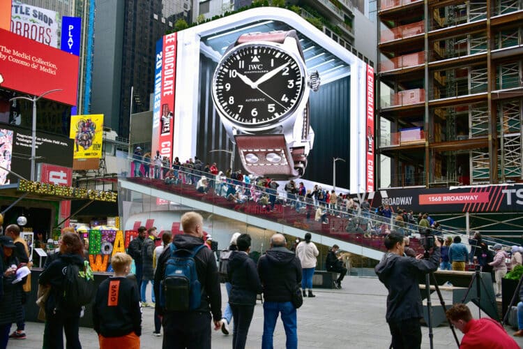 Clear Channel Outdoor New York Times Square IWC Anamorphic