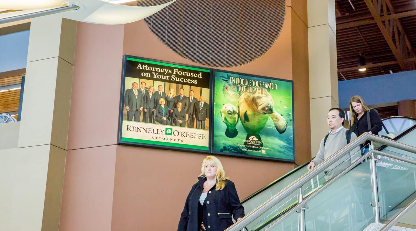 Clear Channel Outdoor lit banner