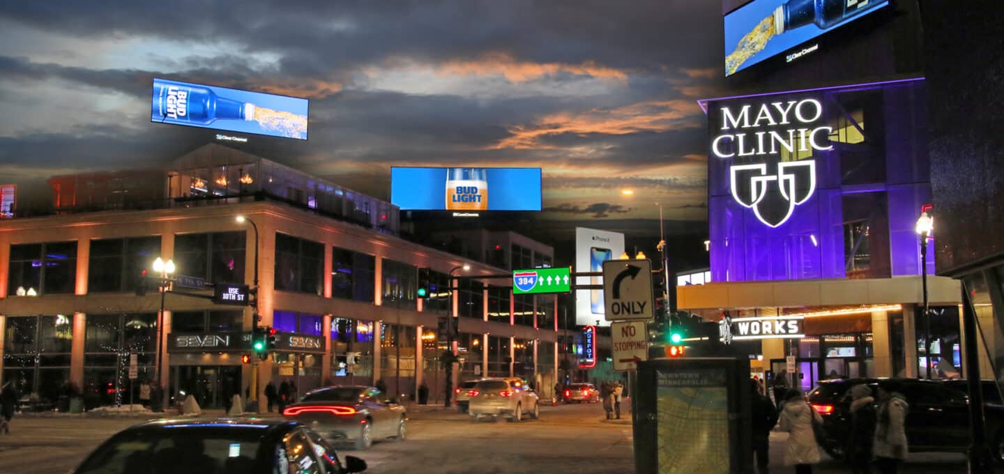 Clear Channel Outdoor mayo clinic square digital full motion billboards
