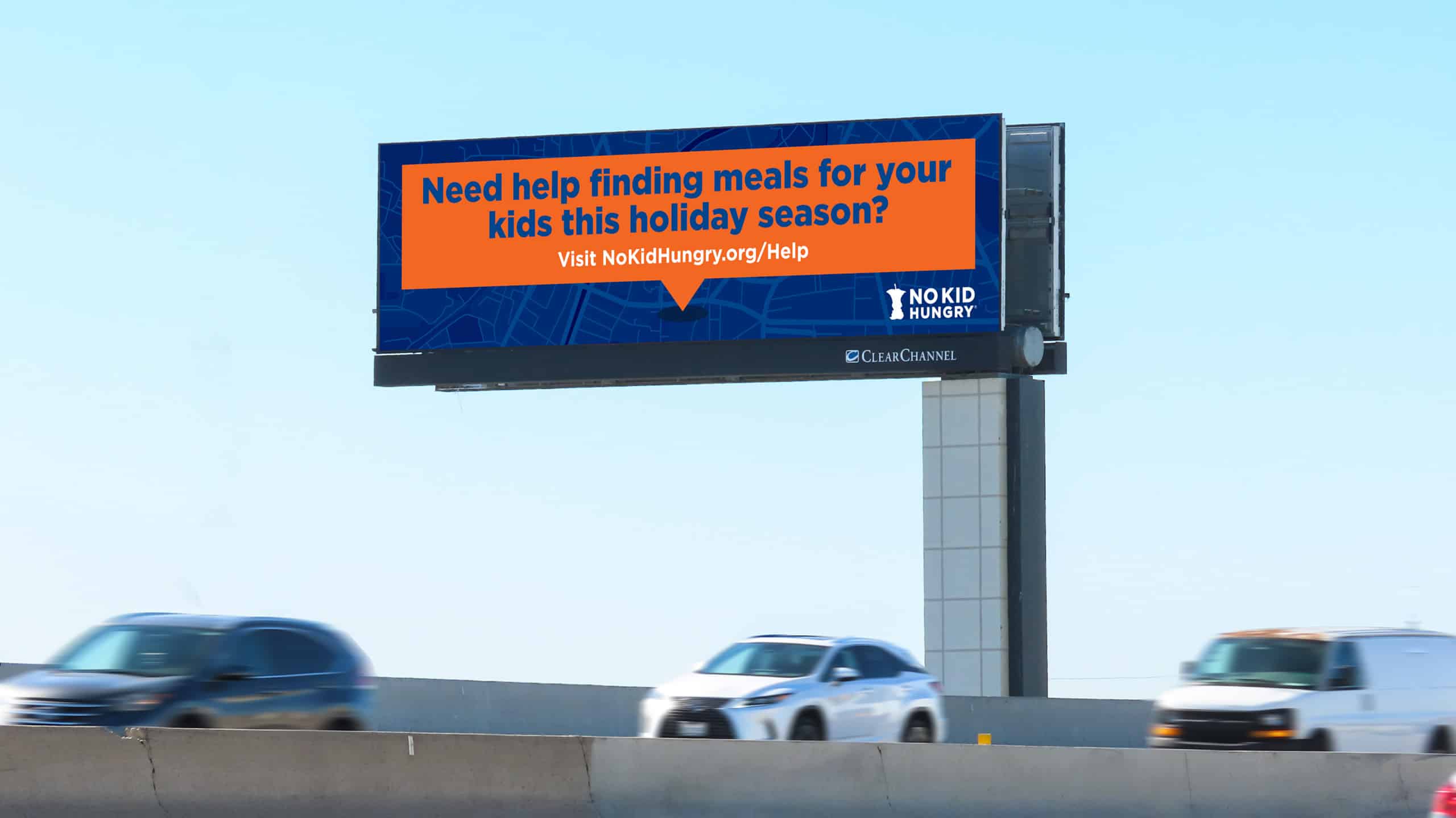 No Kid Hungry Holiday Campaign billboard