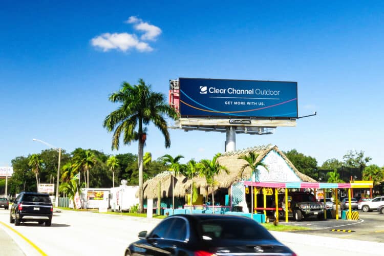 Clear Channel Outdoor logo on billboard