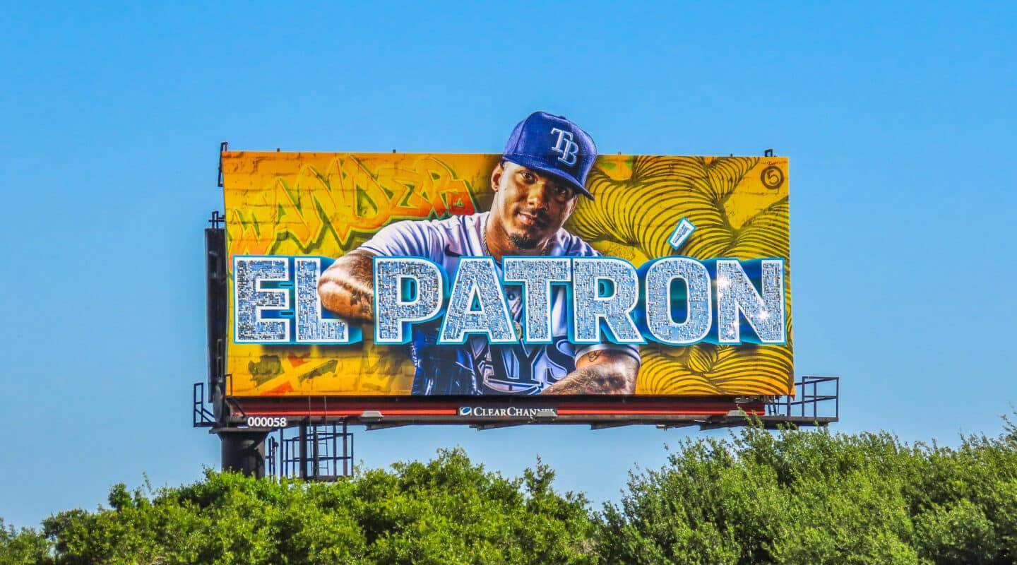 Clear Channel Outdoor printed billboards el patron outside the box