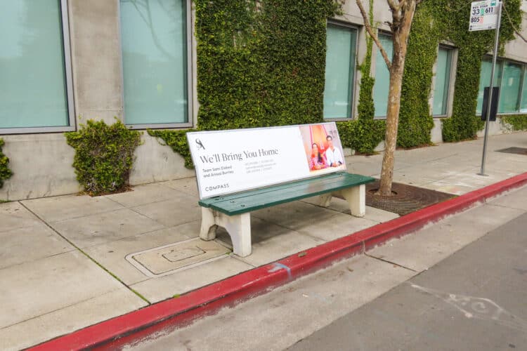 Clear Channel Outdoor Bus Bench