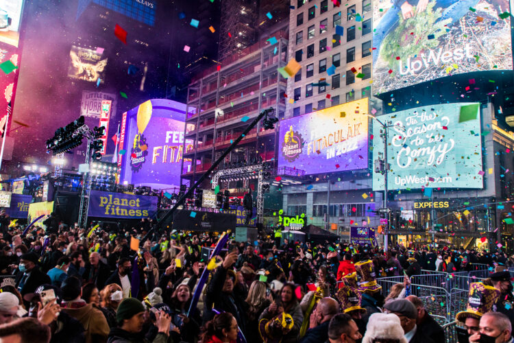 New York's Time Square during New Years Eve