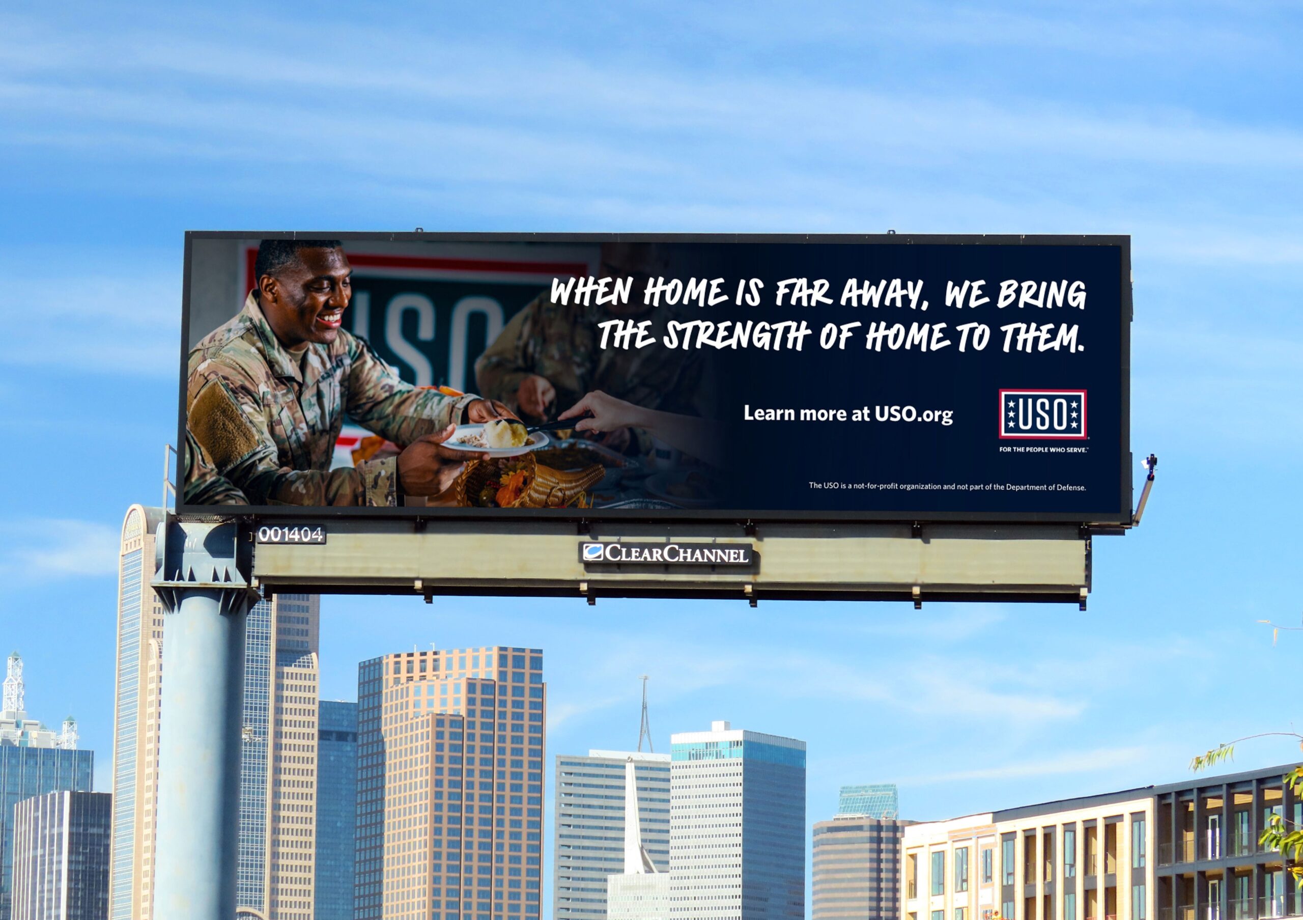 USO, Clear Channel Outdoor Partner on Nationwide Digital Billboard Campaign Inviting Americans to Support Service Members During the Holidays