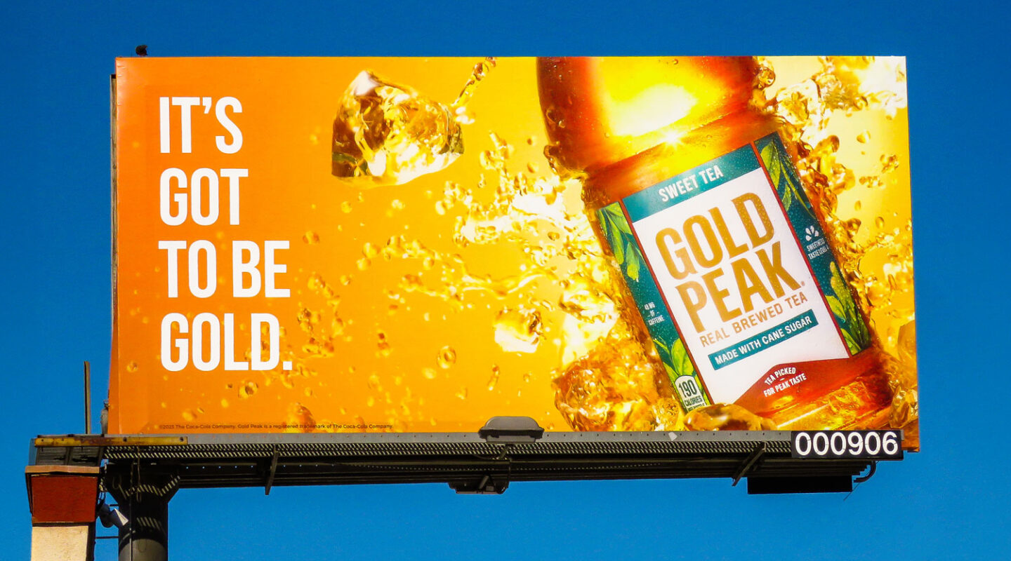 LAX CocaCola Company Gold Peak Iced Tea billboard