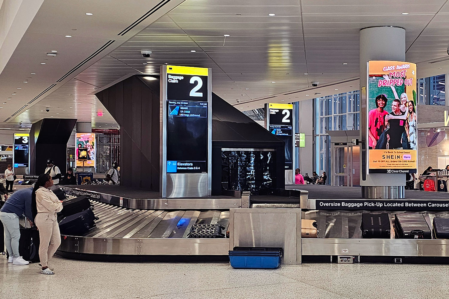 New Jersey airport arrivals Digital display for Shein and back to school