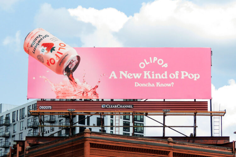 Oliopop soda breaking the banner corners