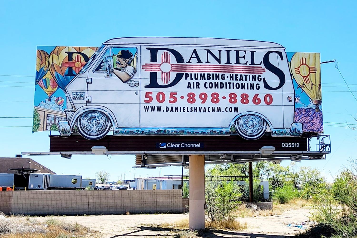 Daniels Heating and AC cutout and branding
