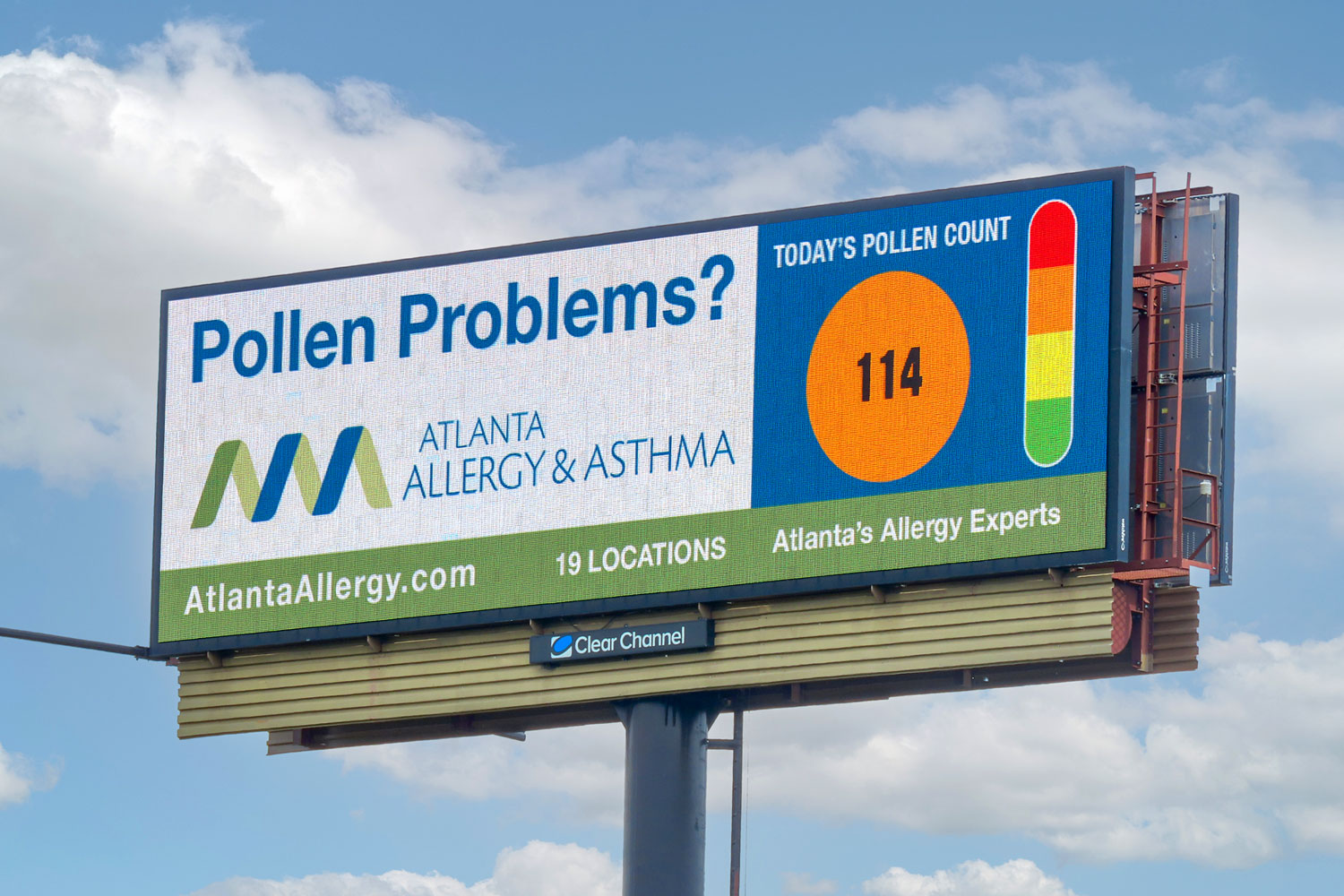 Atlanta notification of Pollen alerts for sufferers of severe allergy and asthma
