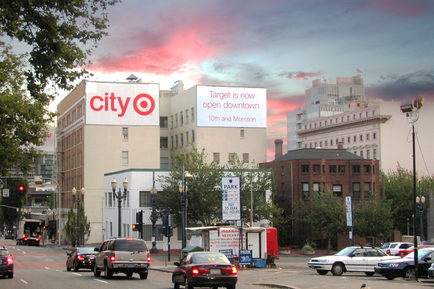 Target Is Now Open Downtown billboard