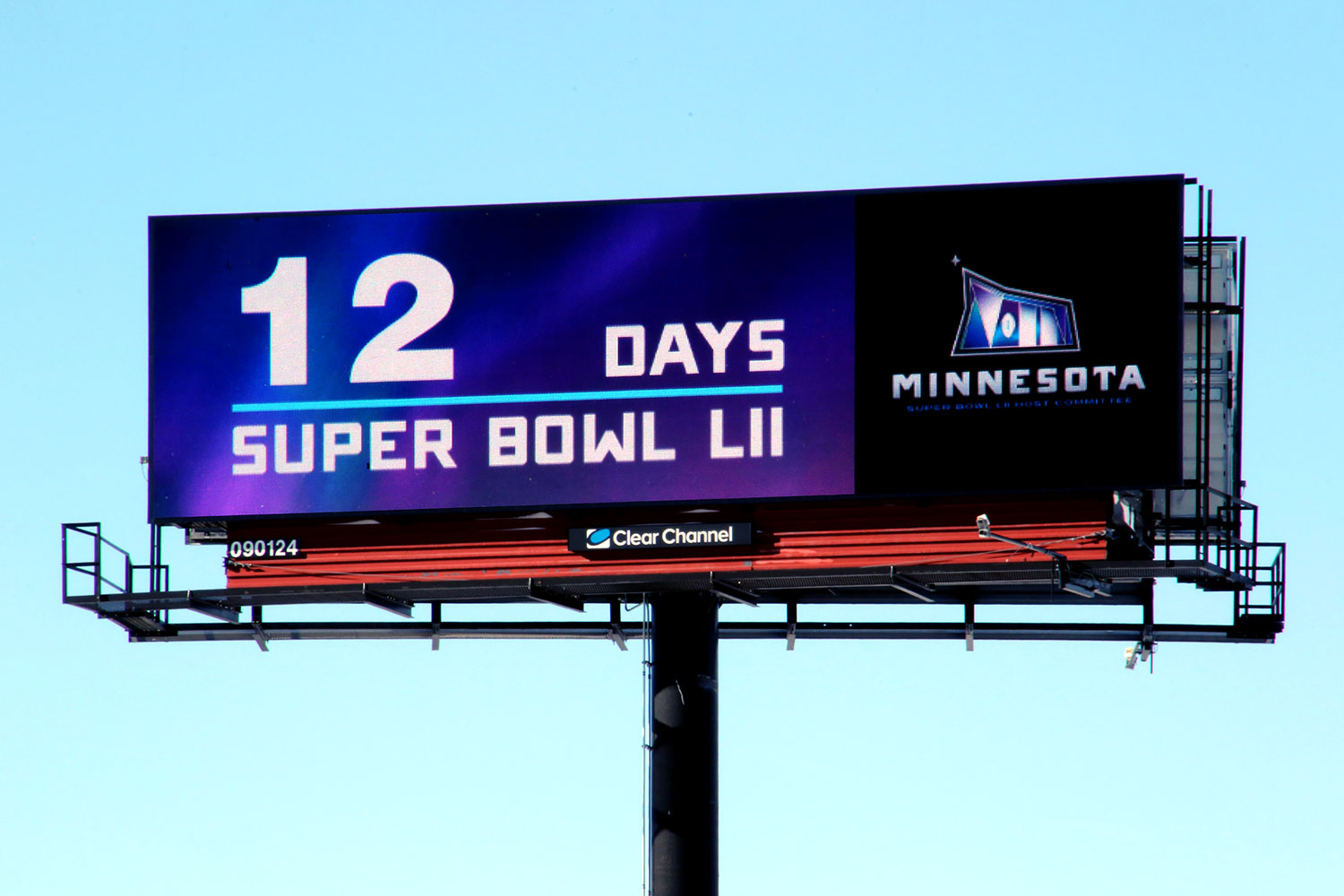 Billboard countdown, 12 days to the super bowl