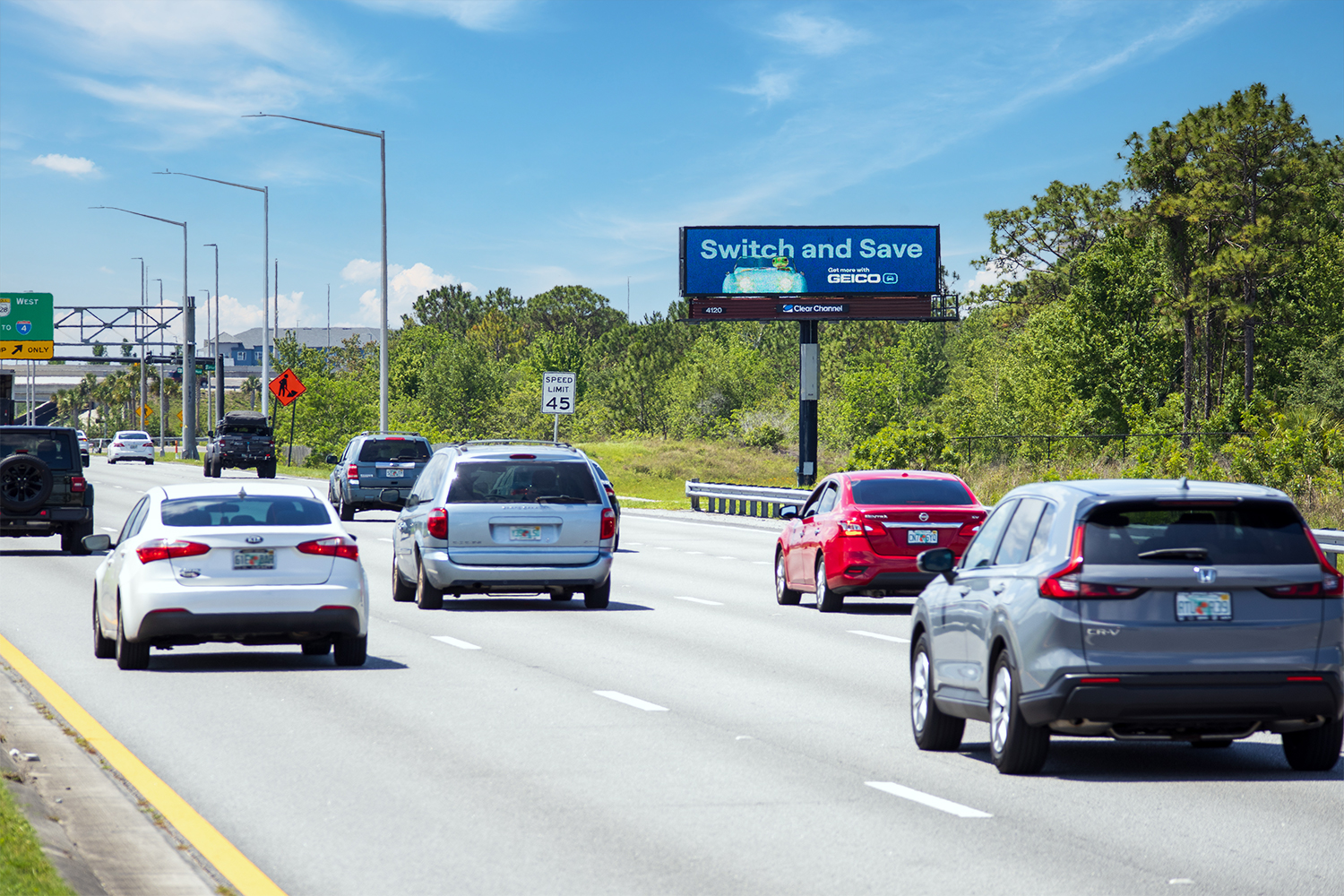 highway billboard Orlando, FL for Geico insurance