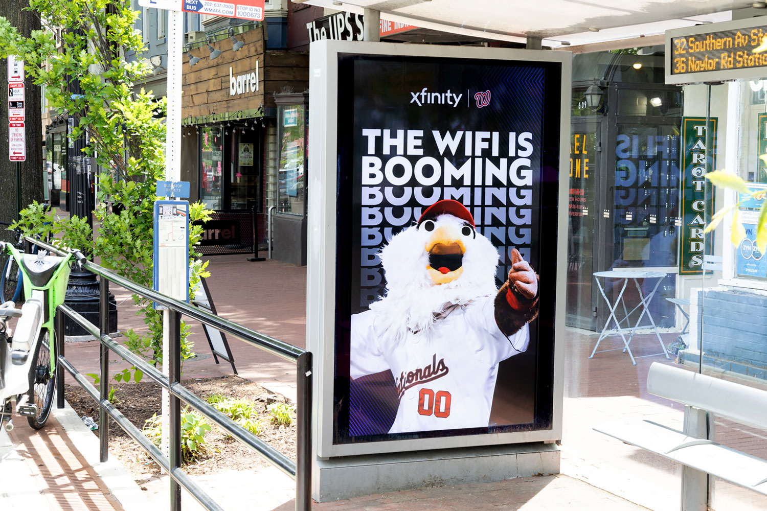 The WiFI Is BOOMING Bus Stop