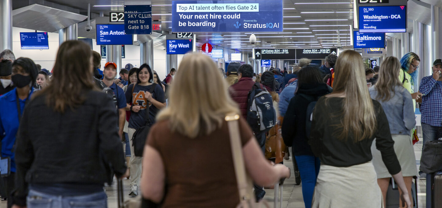 ATL Atlanta Airport Video Wall Advertisement CCO