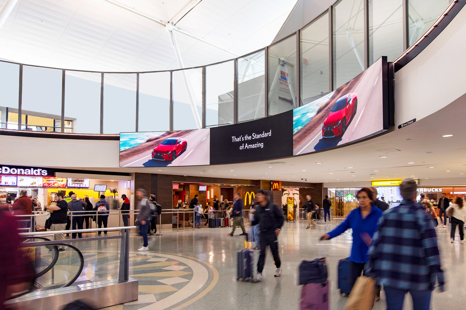 JFK Airport terminal concourse LED for Lexus