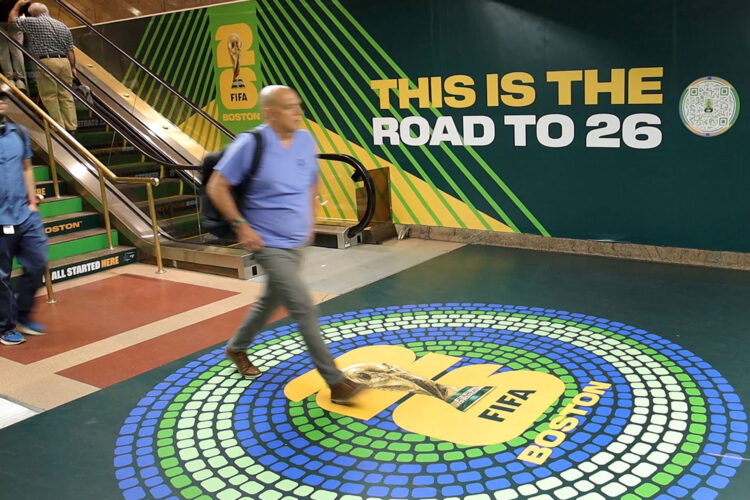 FIFA World Cup concourse at South Station, Boston