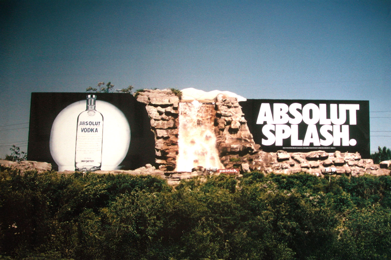 Waterfall board Absolute Vodka 1987