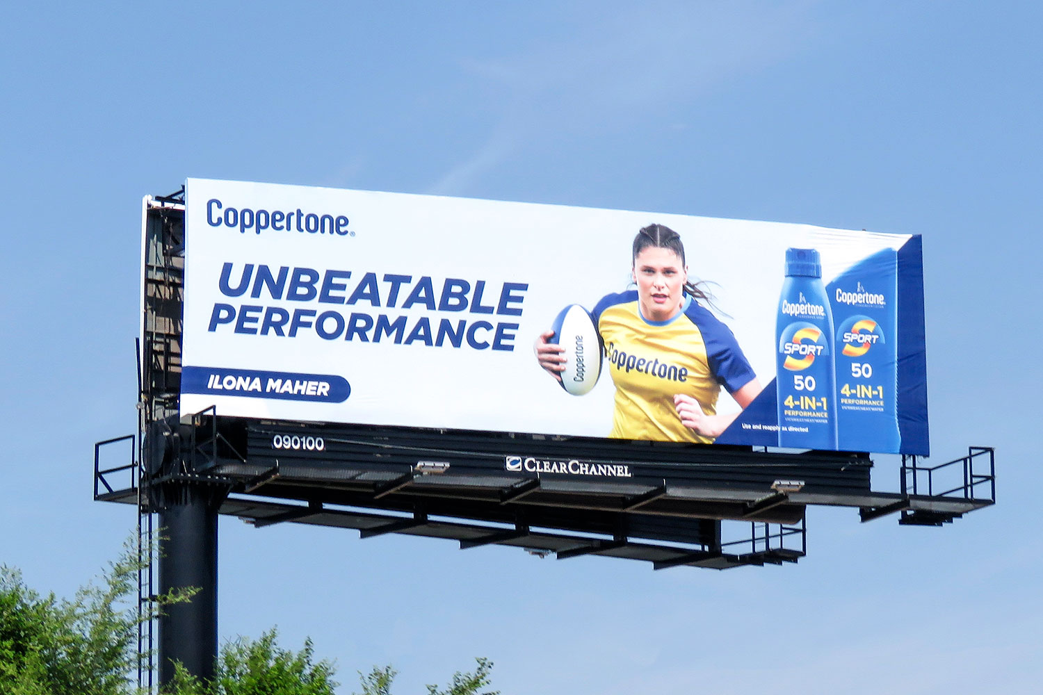 Beiersdorf Inc billboard - unbeatable performance endorsement with Ilona Maher