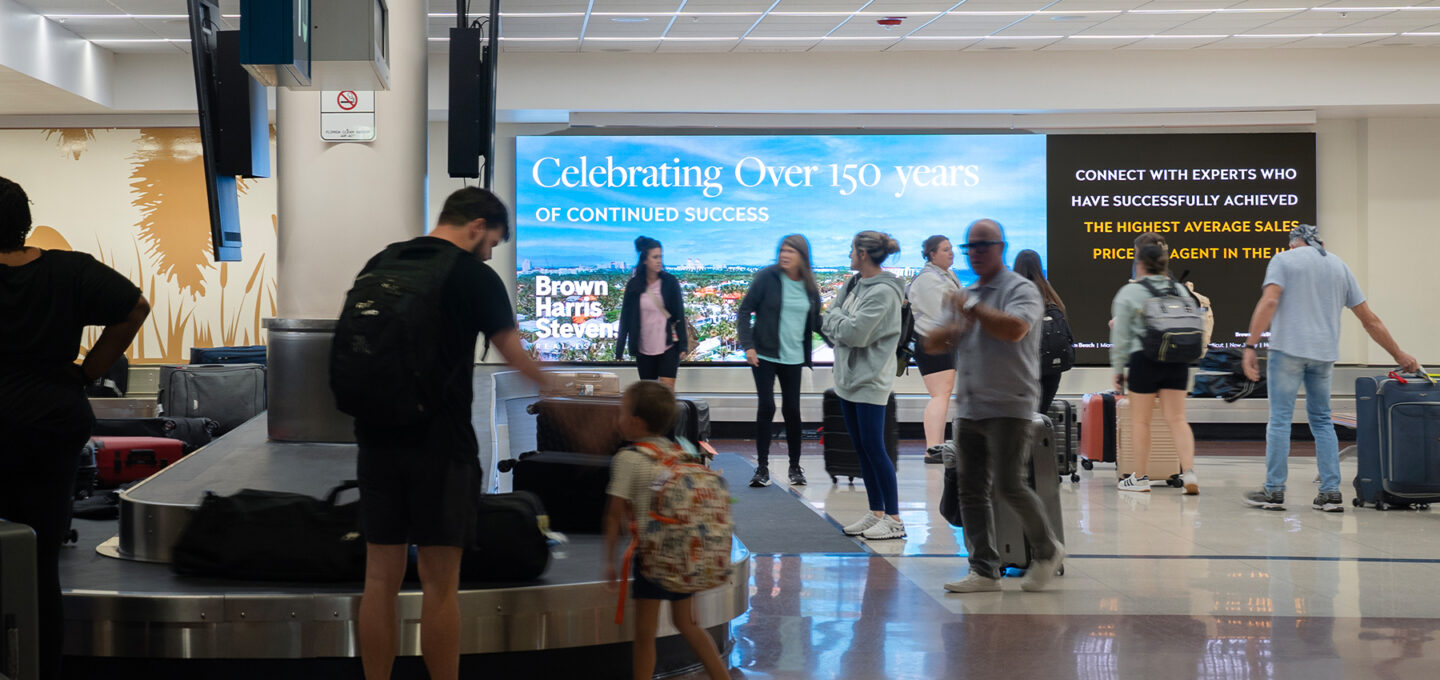 Baggage Claim Airport Advertisement in Palm Beach Airport