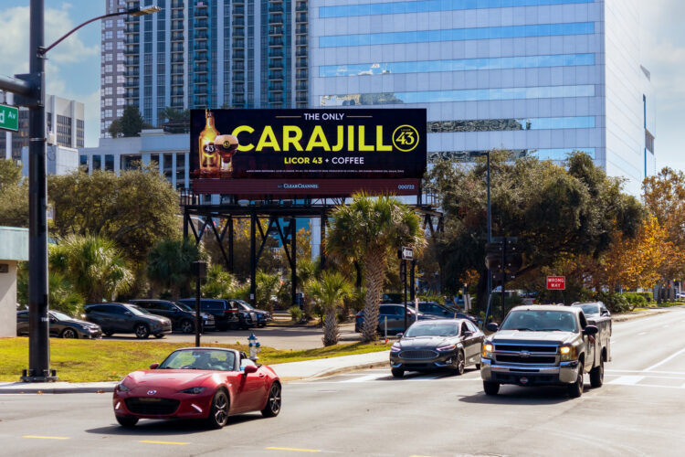 Licor 43 billboard campaign in Orlando. How billboards help brand awareness